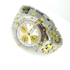 Montre Breitling Chronomat B13050 en or jaune:: acier inoxydable et diamants certifiés