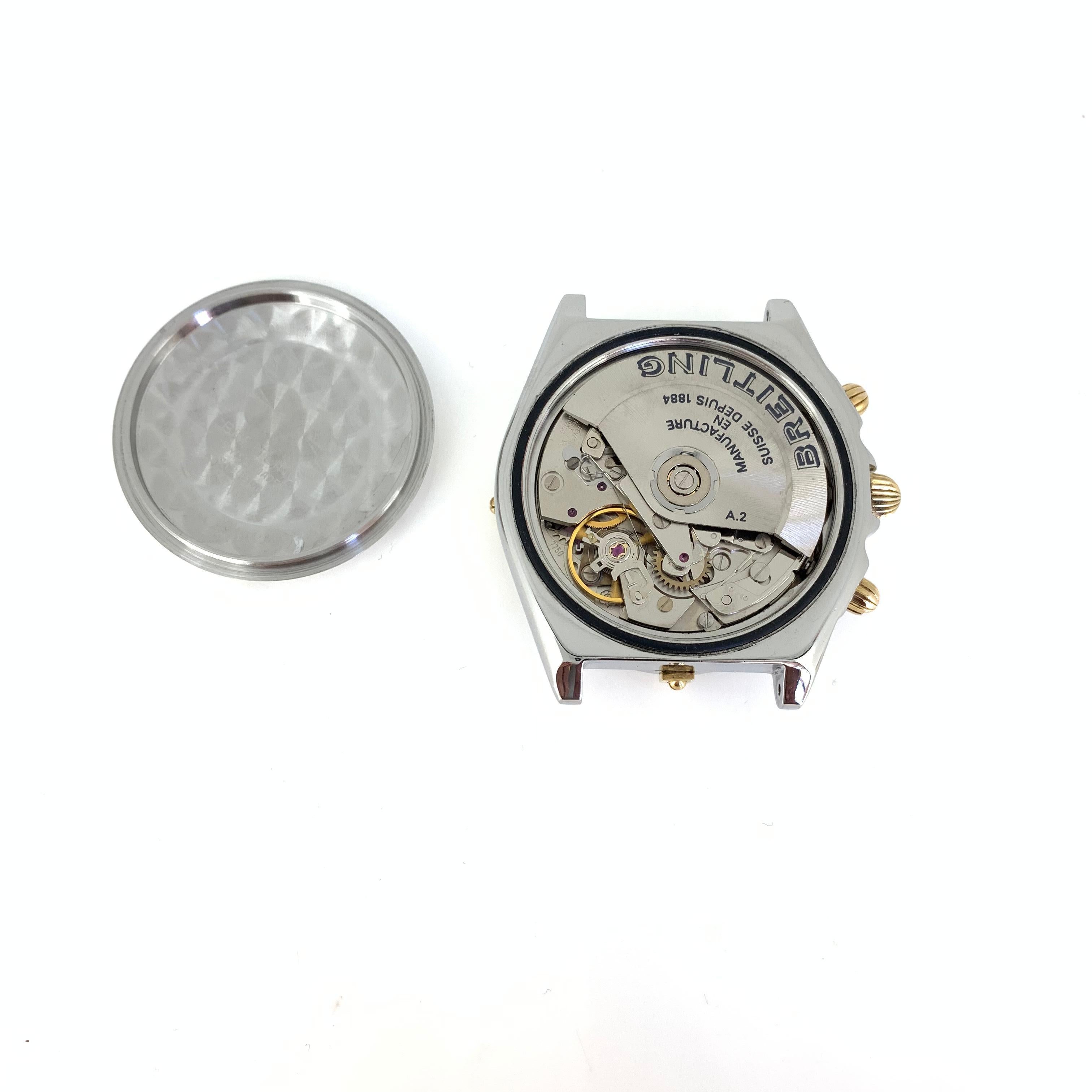 Certified Breitling Chronomat B13050 Yellow Gold Stainless Steel Diamonds Watch 1