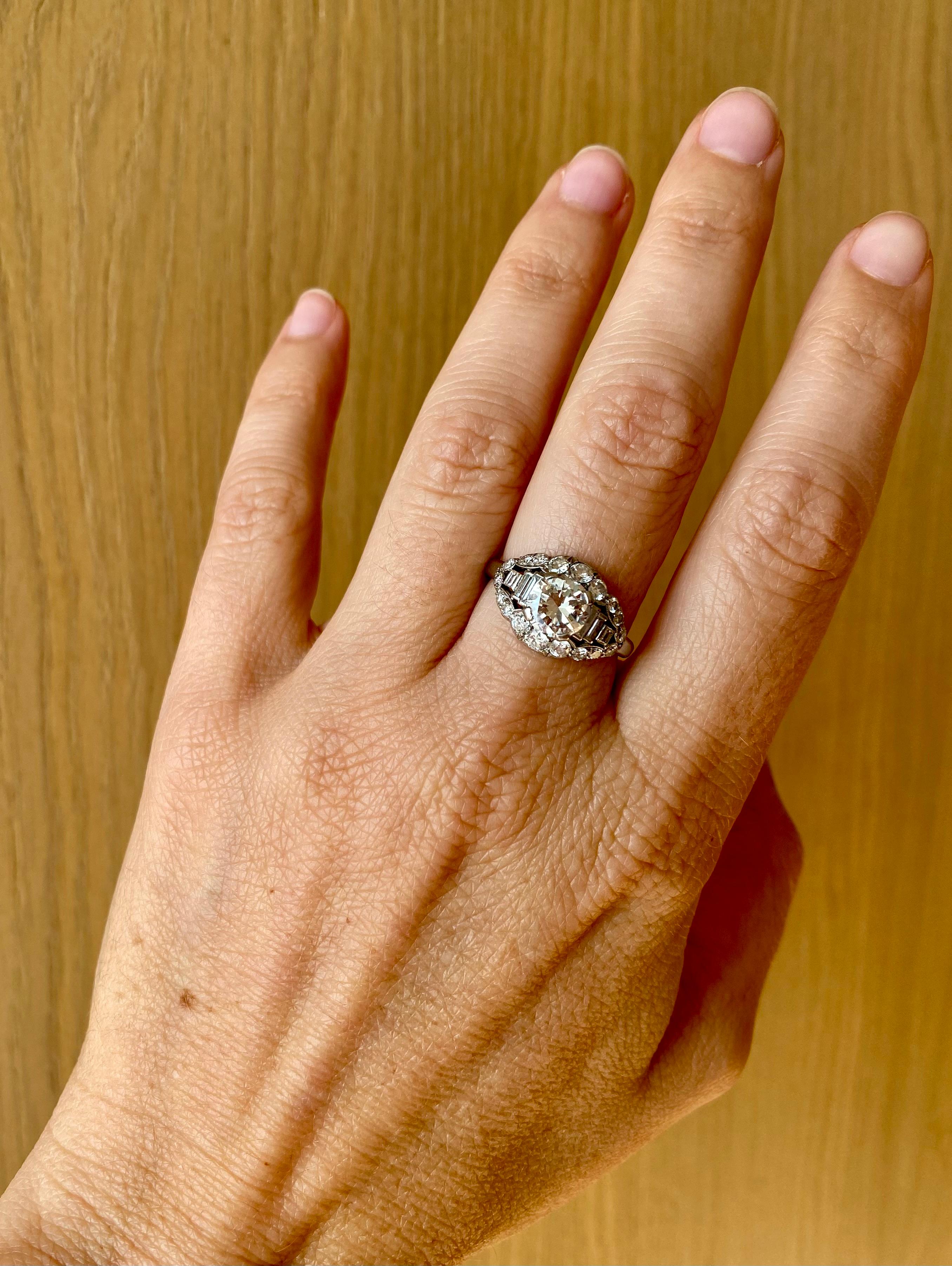 Zertifizierter Bulgari Trombino-Platinring mit Diamanten, CA. 1950er Jahre 5