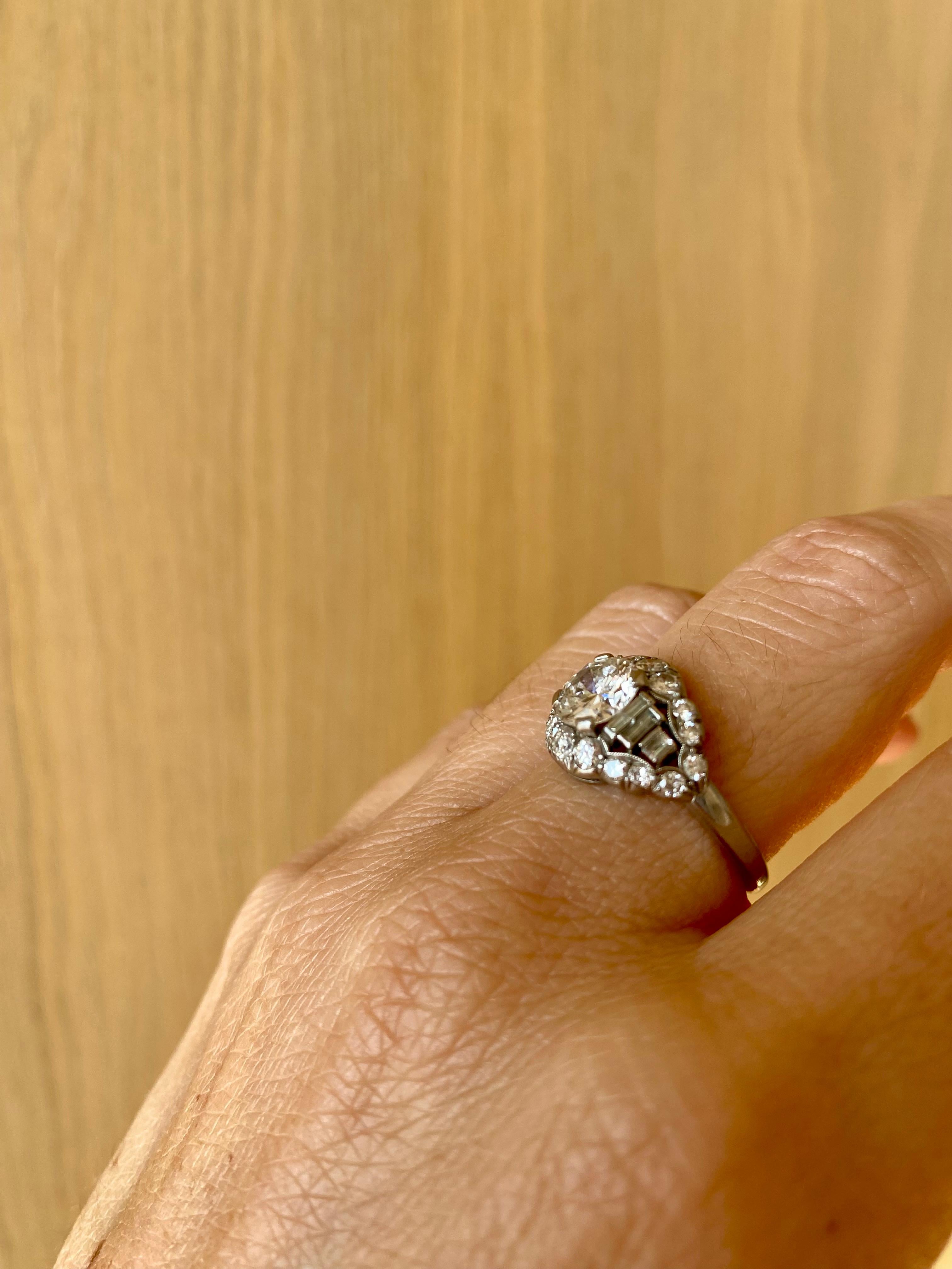 Zertifizierter Bulgari Trombino-Platinring mit Diamanten, CA. 1950er Jahre 7