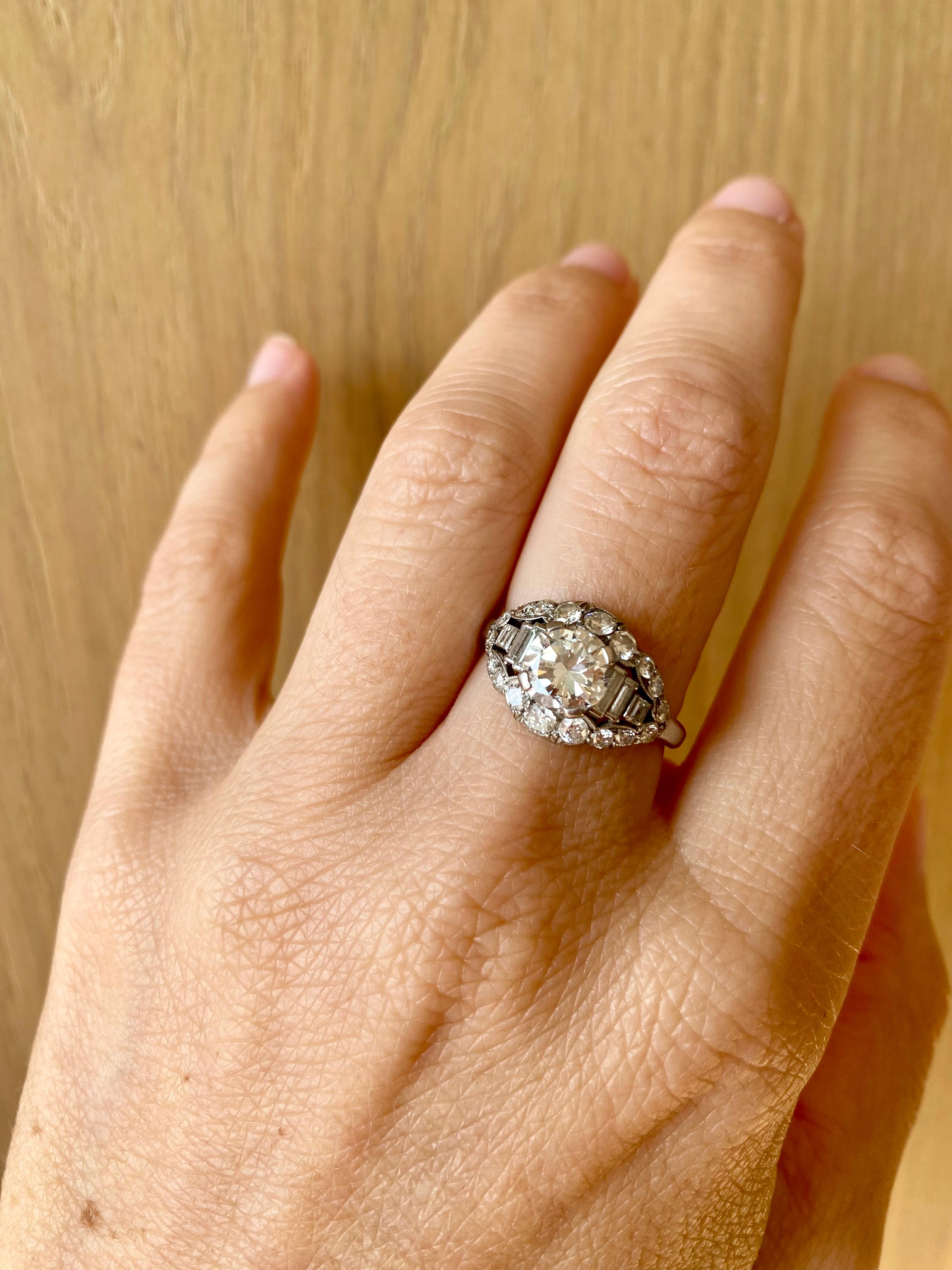 Zertifizierter Bulgari Trombino-Platinring mit Diamanten, CA. 1950er Jahre 9