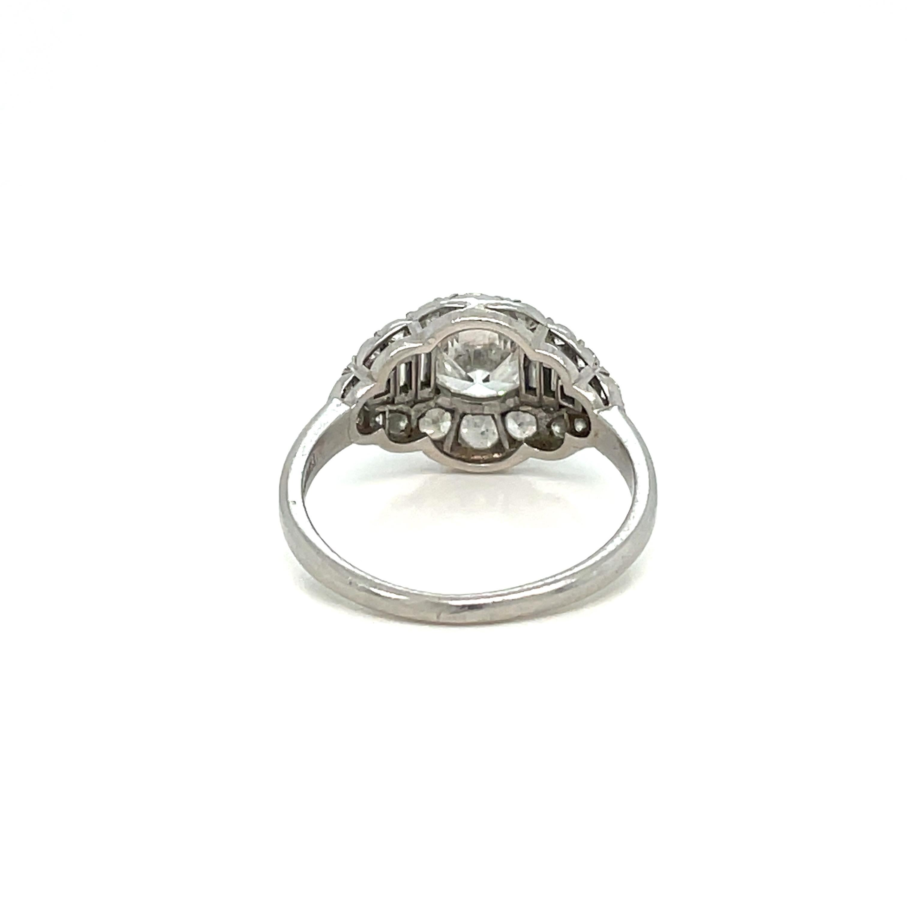 Zertifizierter Bulgari Trombino-Platinring mit Diamanten, CA. 1950er Jahre für Damen oder Herren