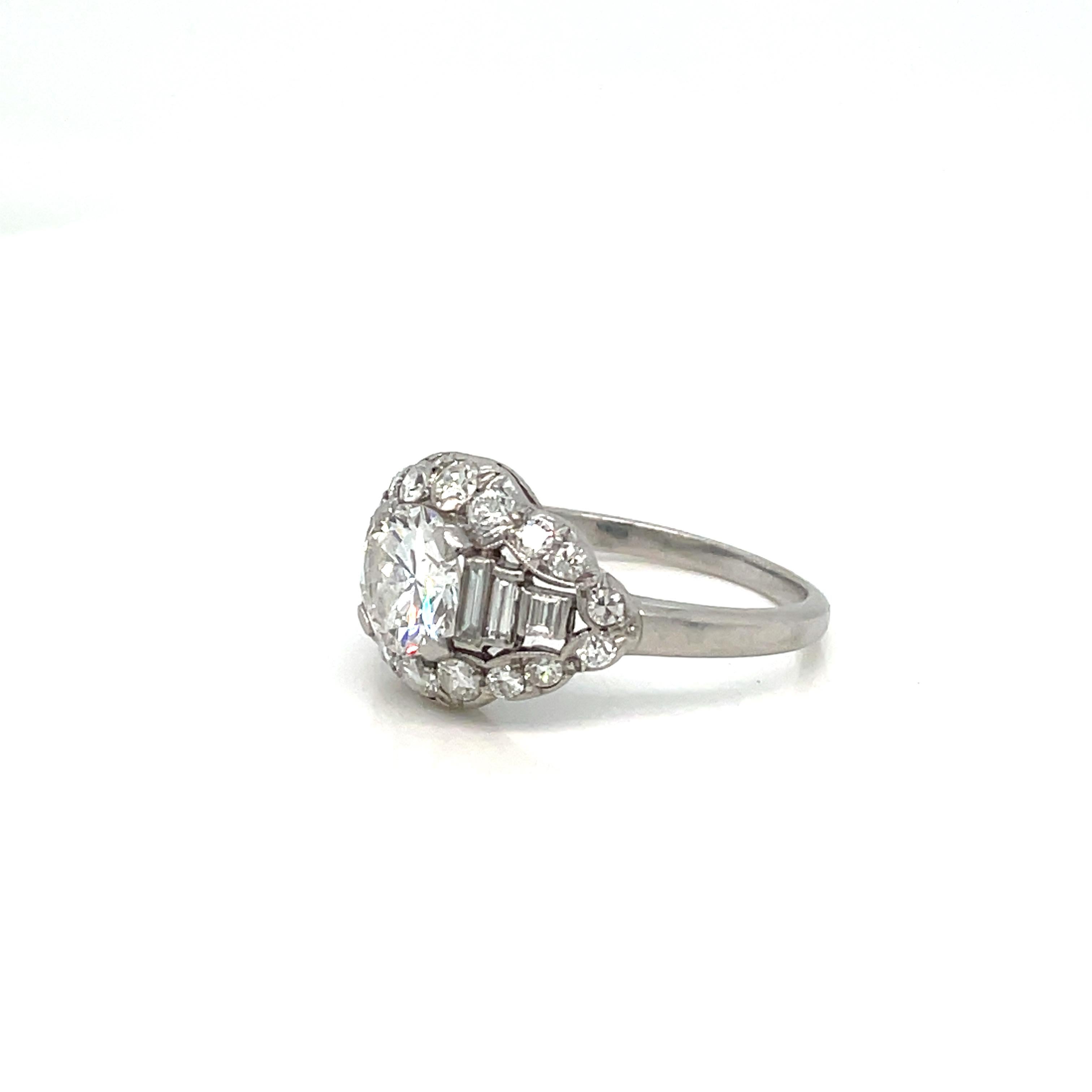 Zertifizierter Bulgari Trombino-Platinring mit Diamanten, CA. 1950er Jahre 1