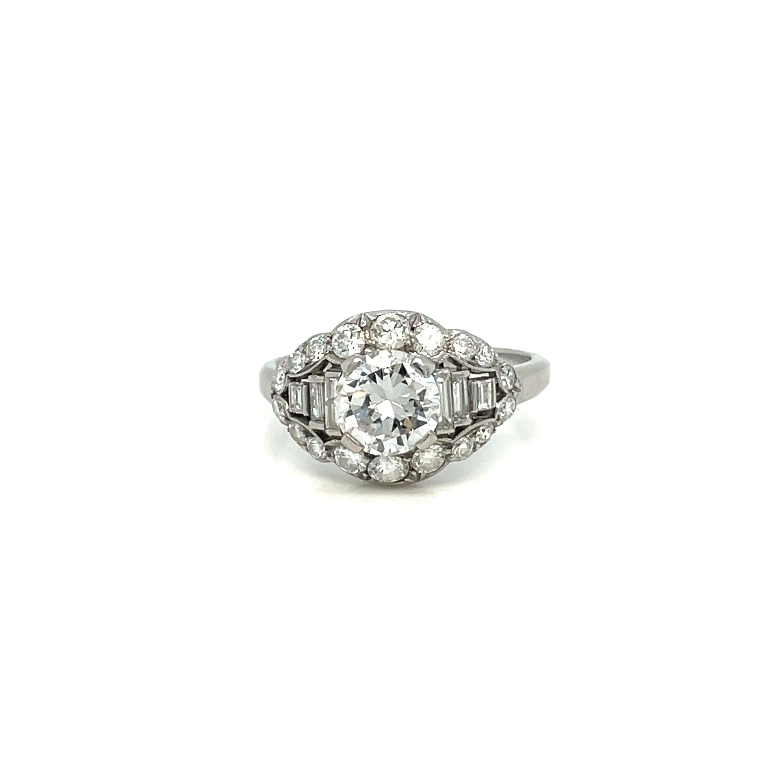 Zertifizierter Bulgari Trombino-Platinring mit Diamanten, CA. 1950er Jahre 3
