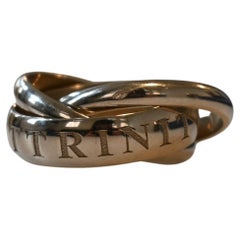 Certified Cartier "Or/ Amour/ Trinity" White Gold 18 Carats Ring