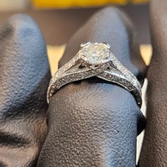 Certified Designer Round 1.22ctw. Natural Diamond With Accent Diamonds