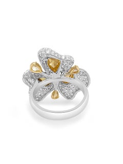 Anillo de Cóctel Certificado con Diamantes Naturales de Color Fancy Rosecut Oro de 18K