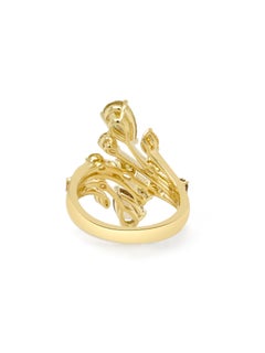 Certified Cocktail Ring with Rosecut Fancy Color Diamonds made in 18K Gold