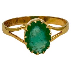 Certified Columbian Emerald Ring 2.30ctw Emerald 14K Solid Yellow Gold Ring