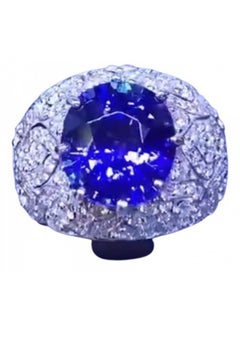 Certified Ct 8 of Royal Blue Tanzanite and Diamonds on Magnificent Ring