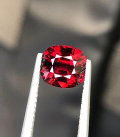 Certified Deep Red Natural Spinel 2.09 Carat Cushion Cut Loose Gemstone for Ring