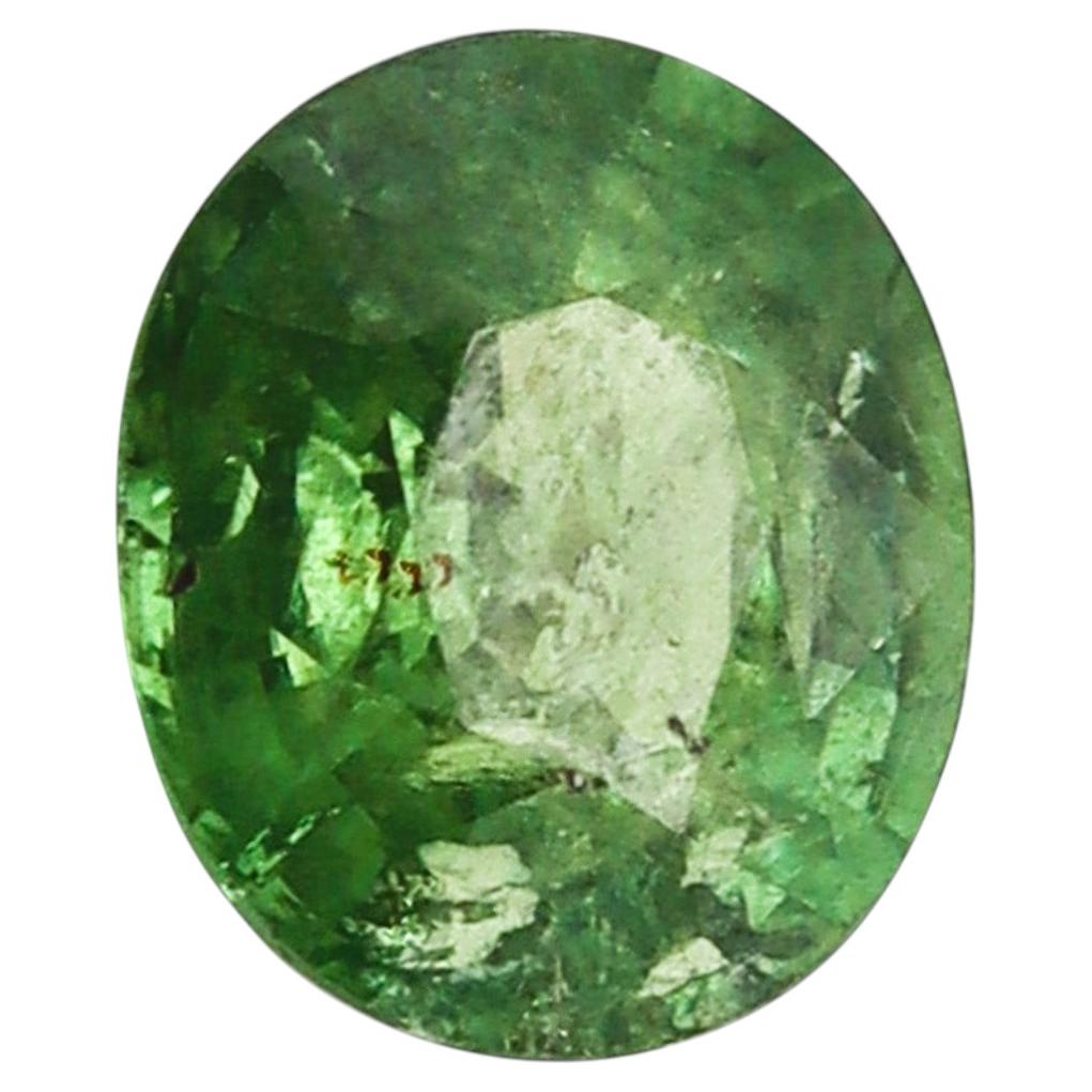 CERTIFIED Demantoid Natural Yellow-Green Garnet Oval Shape 2.06 Carats 8090776