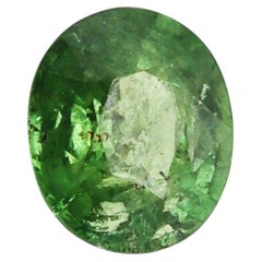 Grenat démantoïde naturel jaune-vert certifié, forme ovale, 2,06 carats, 8090776