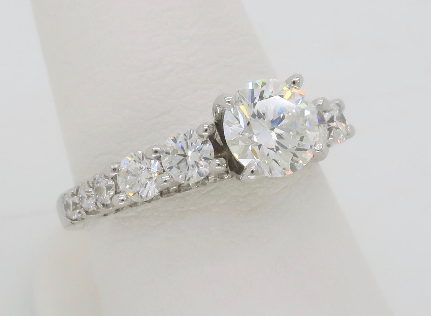 Certified Diamond Encrusted Engagement Ring For Sale 7