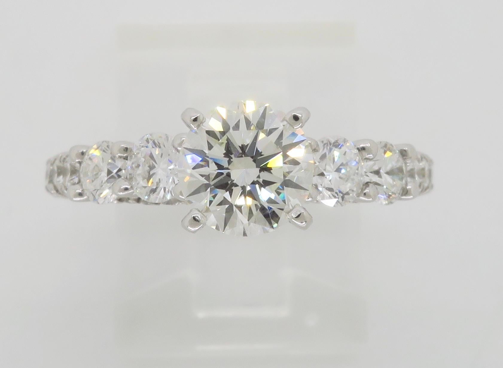 Certified Diamond Encrusted Engagement Ring For Sale 9
