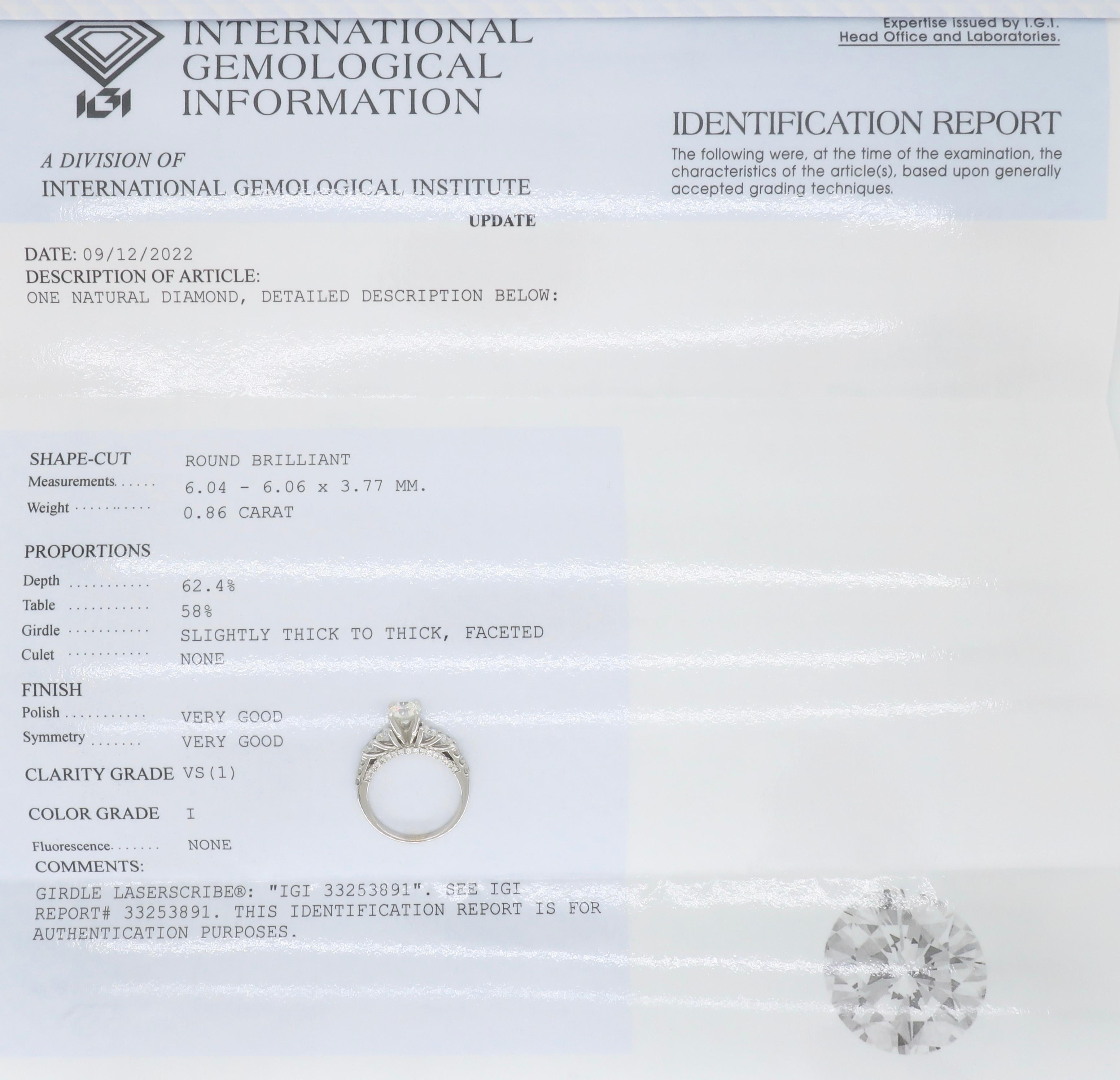 Zertifizierter Verlobungsring mit verkrustetem Diamant im Angebot 4