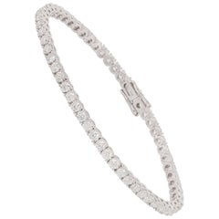 Certified Diamond Line Tennis Bracelet 5.62 Carat