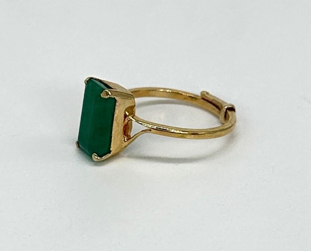 Certified Emerald Gold Ring 2.40ctw Emerald 14K Solid Yellow Gold Ring In New Condition For Sale In Delhi, DL