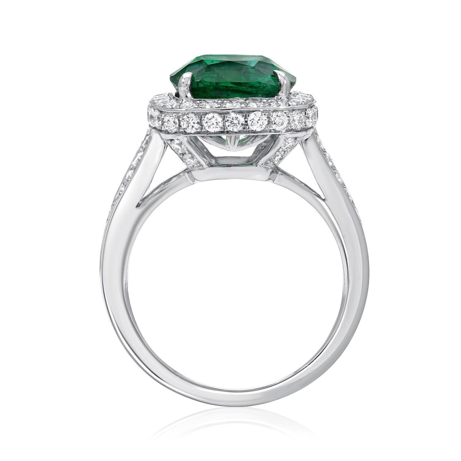 cushion emerald ring