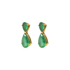 Certified Emerald Teardrop Earrings