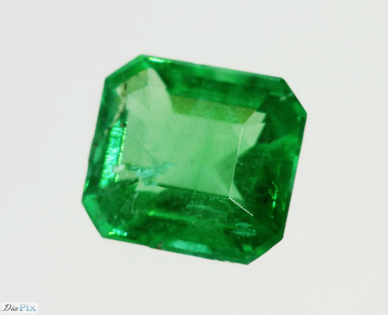 Emeralds are naturally porous and inclusive stones, with surface reaching fractures and in order to improve its clarity, it is a common and widely accepted practice in the industry to fill those fractures with oil or resin. Those materials are