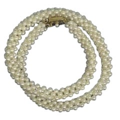 Certified Estate Mikimoto 18 Karat Akoya Pearl Necklace