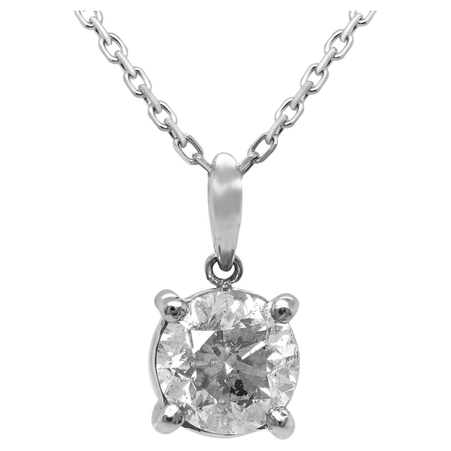 Certified F Color Solitaire Necklace PT 900 Everyday Reasonable Jewelry