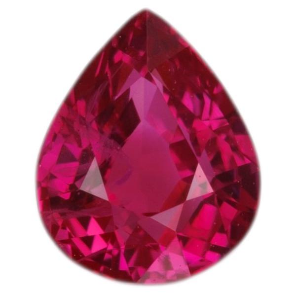 Rubí facetado certificado, 0,54 cts