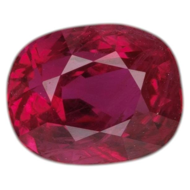 Certified faceted ruby, 0.68 cts