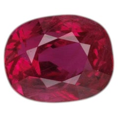 Certified faceted ruby, 0.68 cts