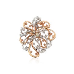 Certified Green Diamond Argyle Pink Diamond Platinum Pendant-Brooch Two Way