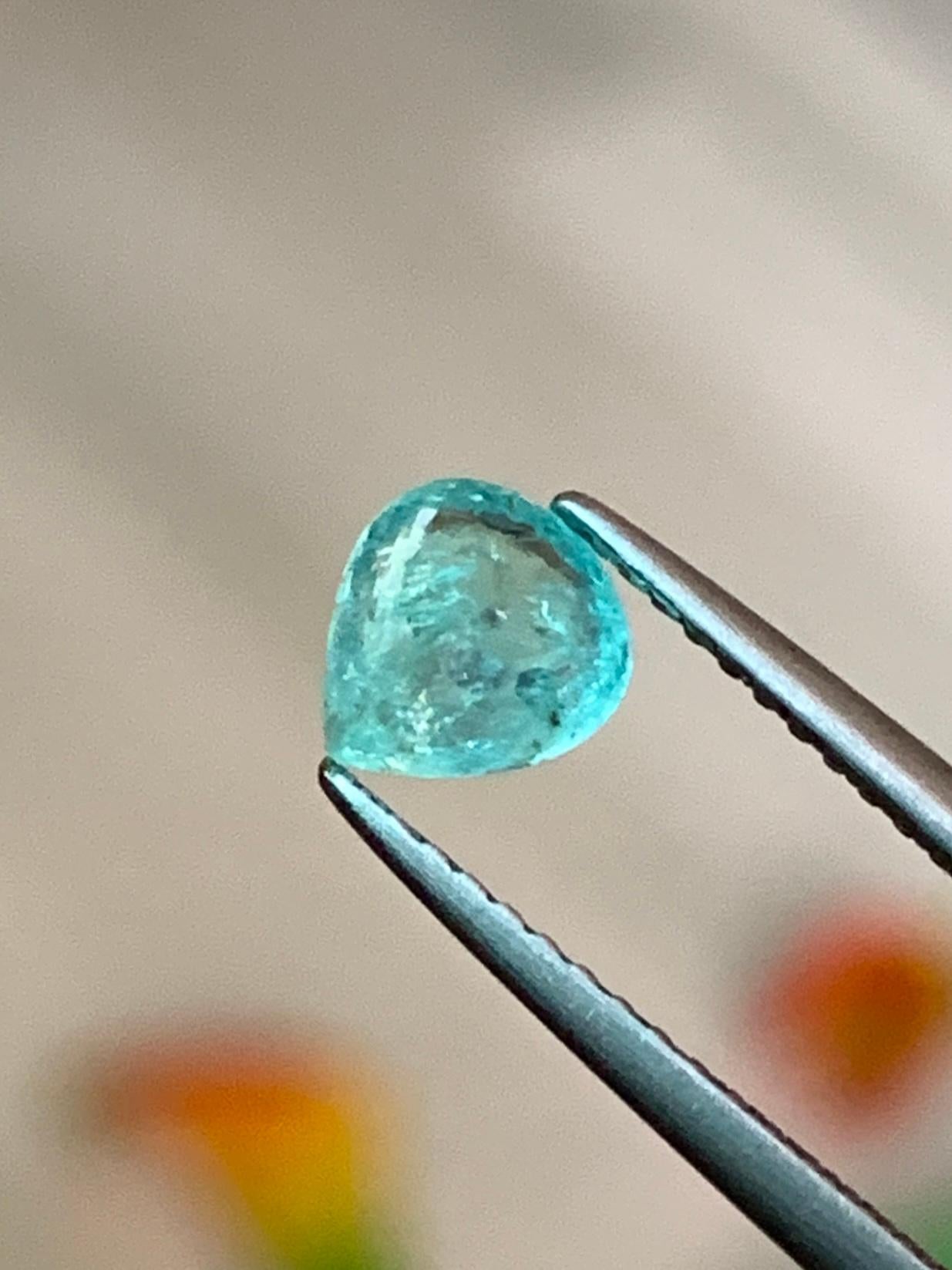 Certified Fine Grade Natural Eye Catching Blue Paraiba Tourmaline 0.69 Cts For Sale 2