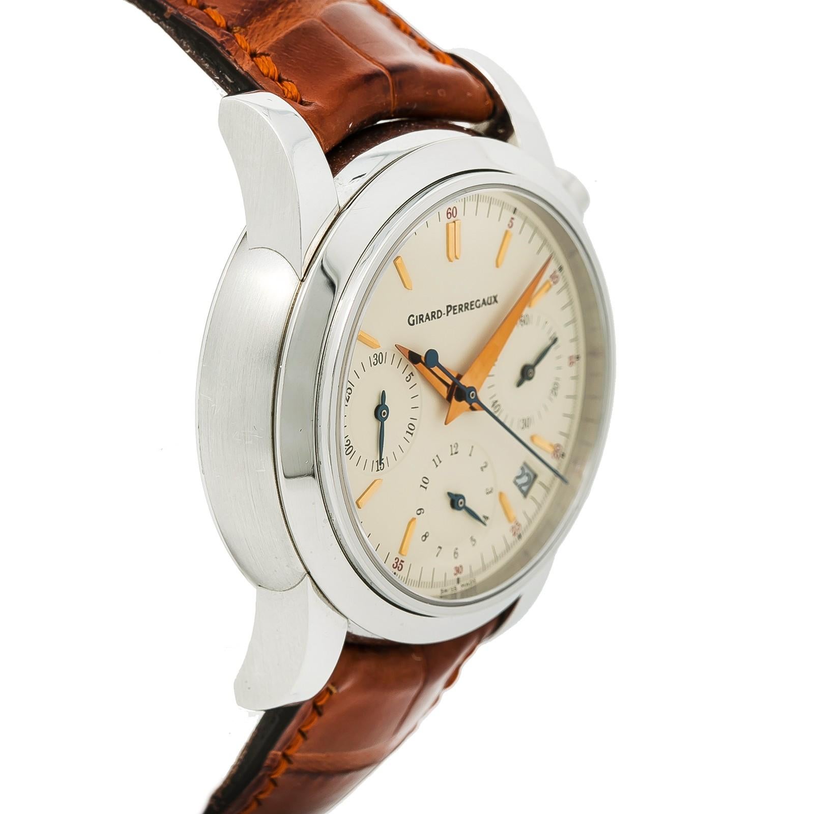 Contemporain Girard Perregaux F1 Chronograph 8021 - Montre automatique pour homme - Cadran crème