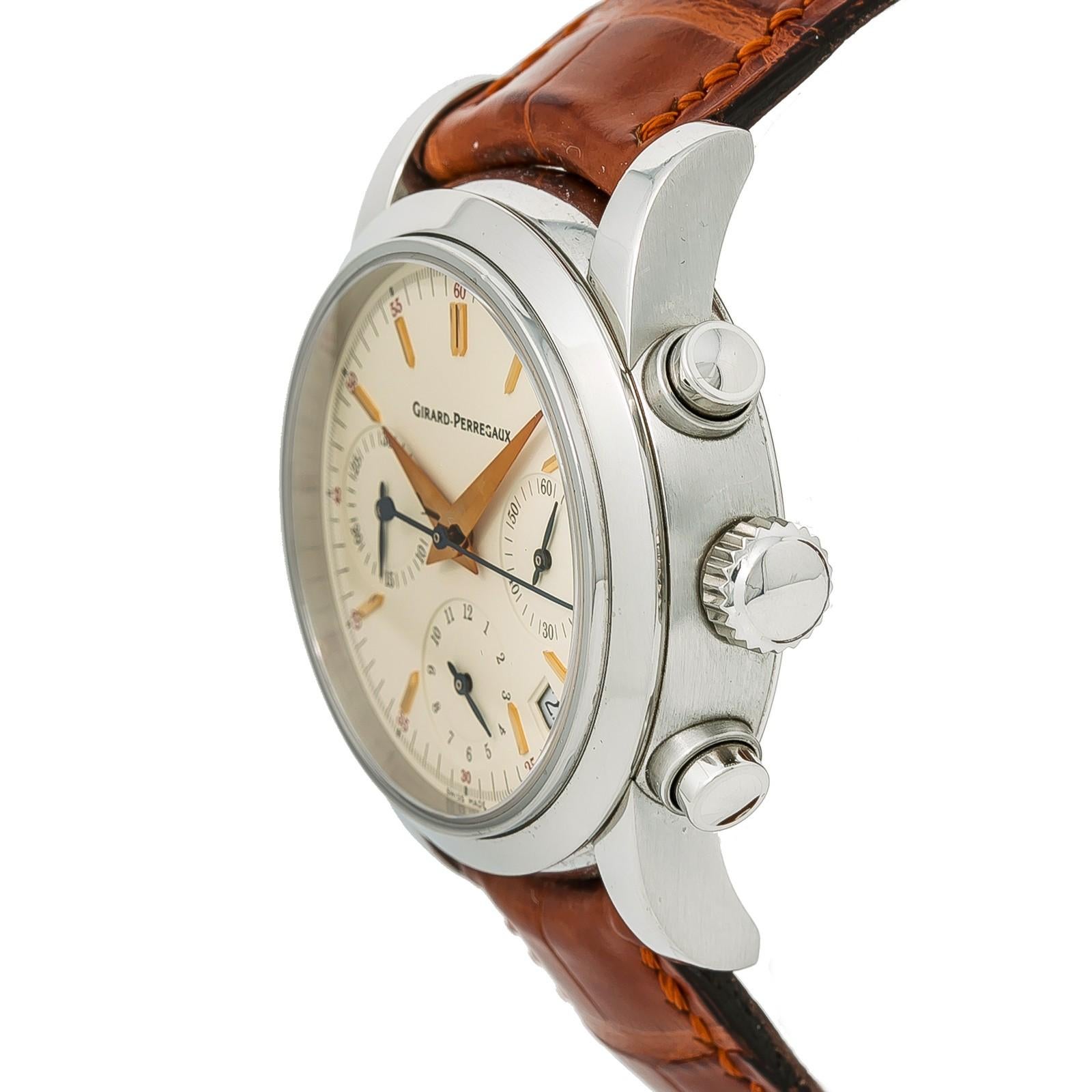  Girard Perregaux F1 Chronograph 8021 - Montre automatique pour homme - Cadran crème Pour hommes 