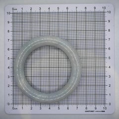 Certified Grayish White Powderly 粉種 Genuine Burmese Jadeite Classic Round Bangle