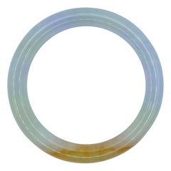 Bracciale certificato in giada birmana verde, lavanda e rossa tricolore #3