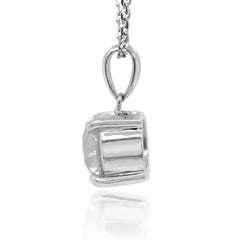 Certified H Color Solitaire Necklace PT 900 Everyday Reasonable Jewelry