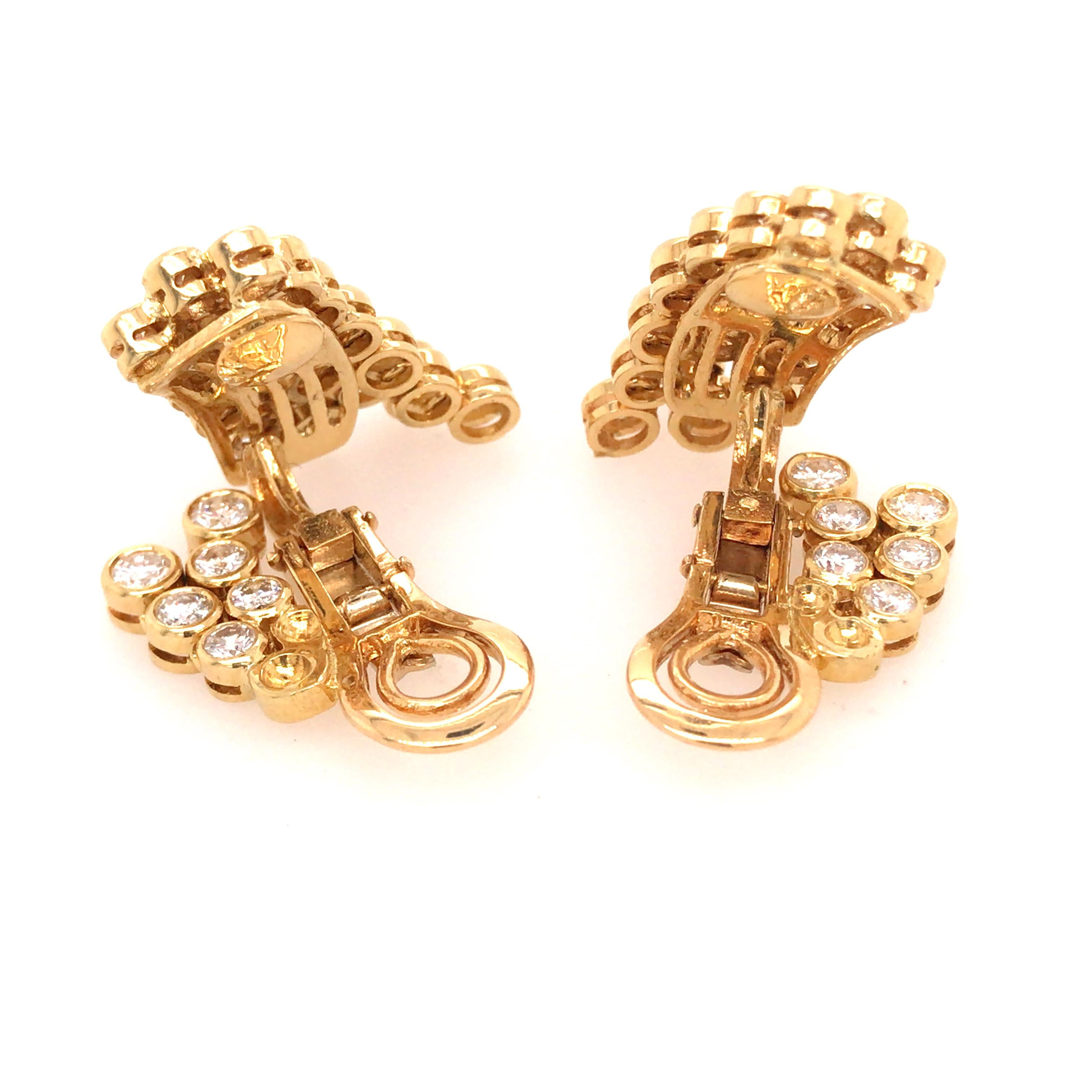 honeycomb diamond earrings