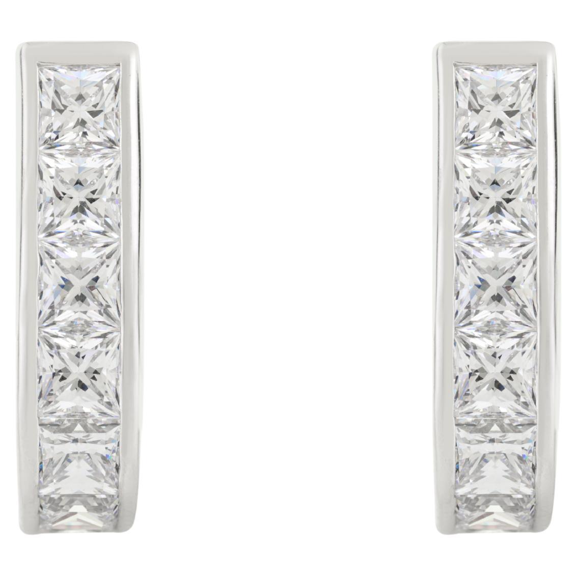 Certified Handmade Diamond Huggie Earrings for Women in 925 Silver Birthday Gift