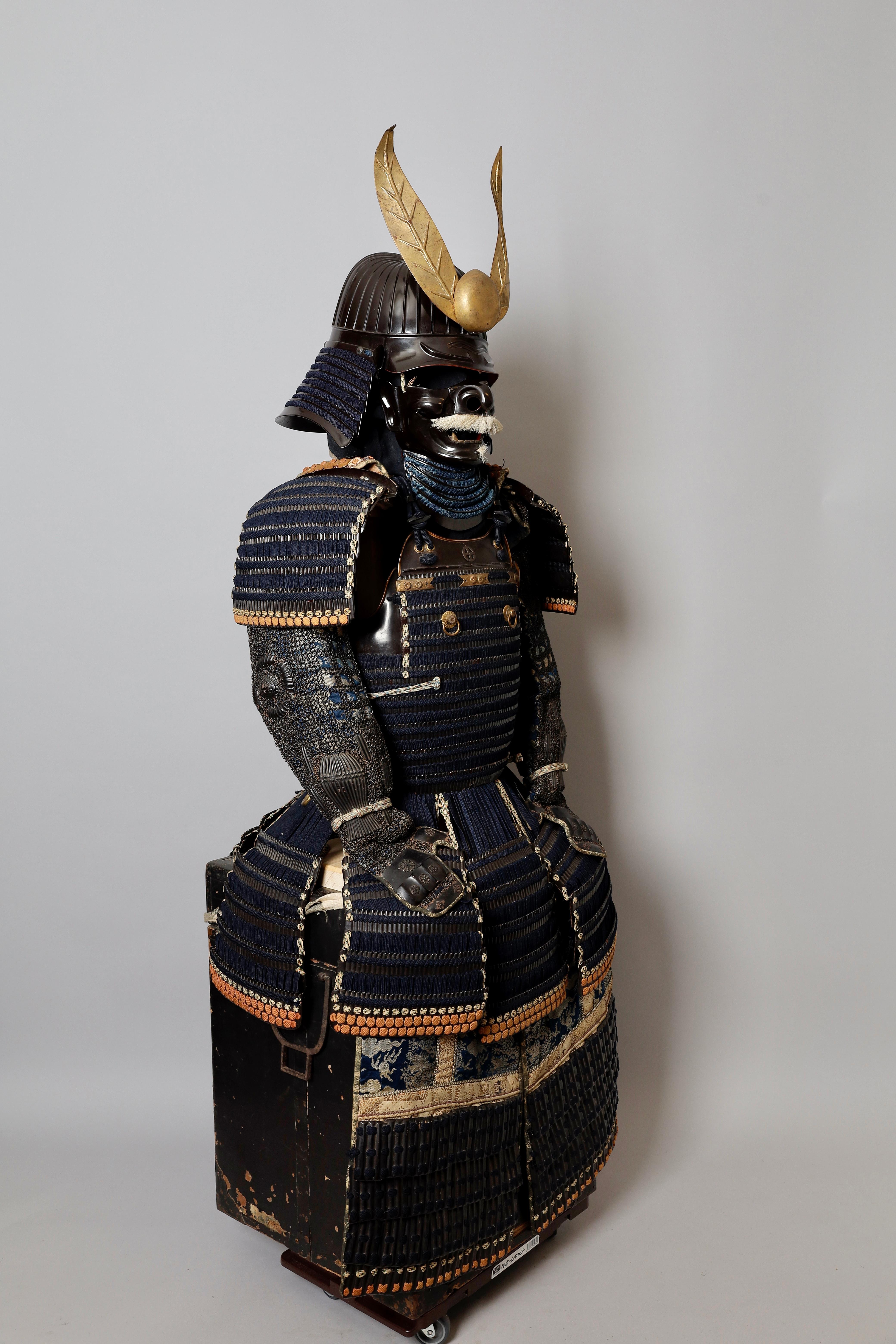 Linen Certified Highly Graded 18th Century Yoroi, Suit of Samurai Armor