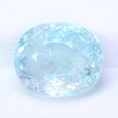 Certified Ice Blue Paraiba Tourmaline Diamond 18K White Gold Cocktail Ring