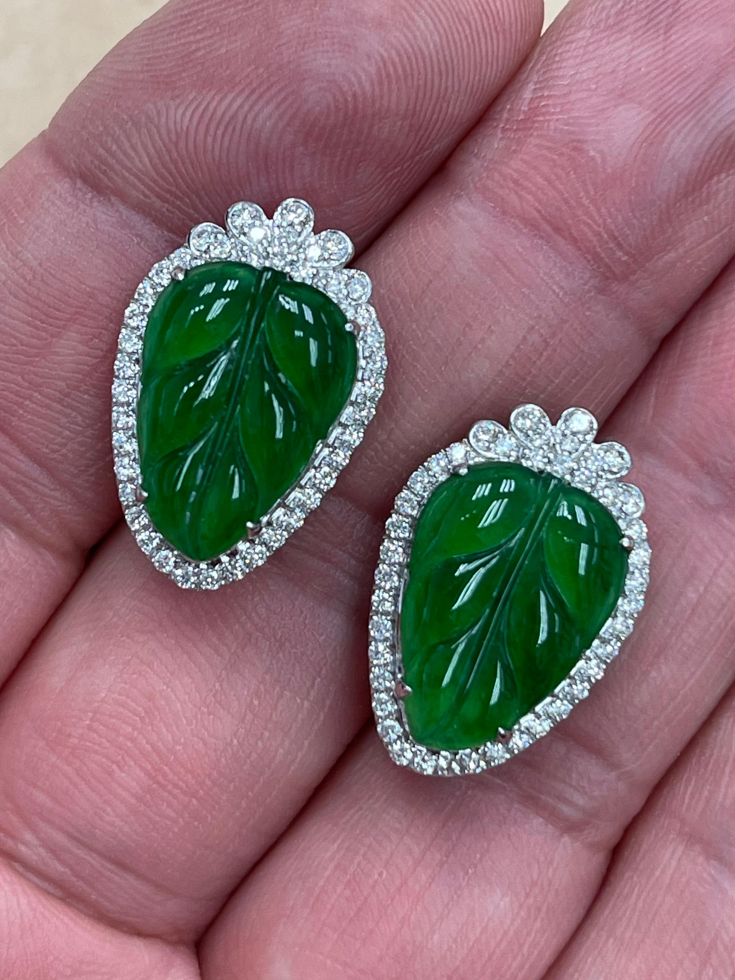 green jade earrings
