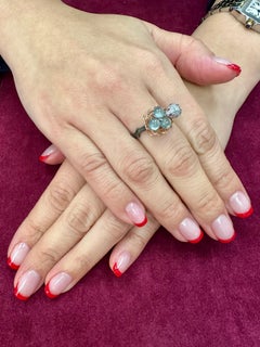 Certified Icy Jade And Diamond Cocktail Ring, Bird in Golden Nest. Most Unique!