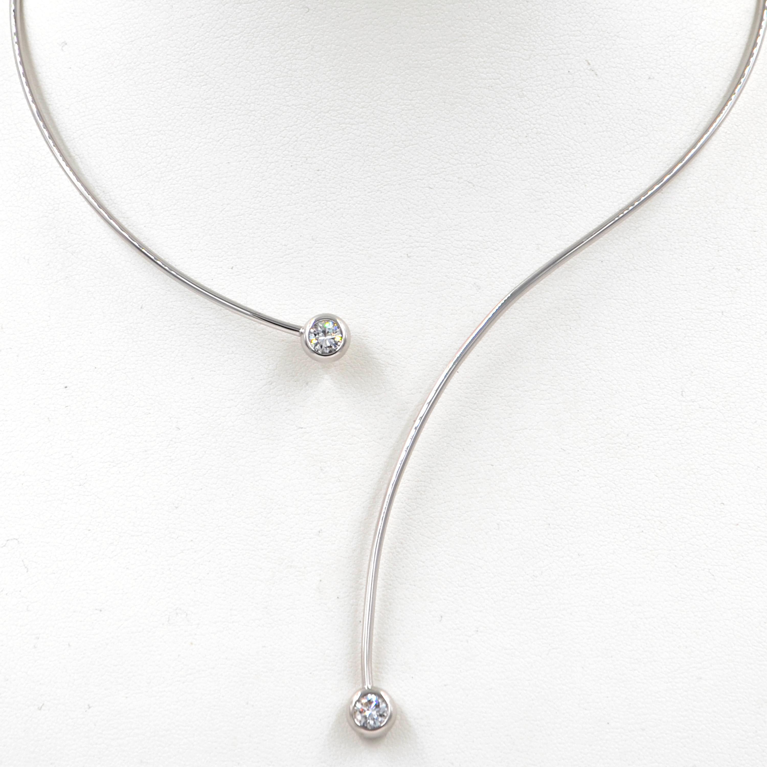 Contemporary Certified IF G Garavelli Giotto Collection Diamond Necklace