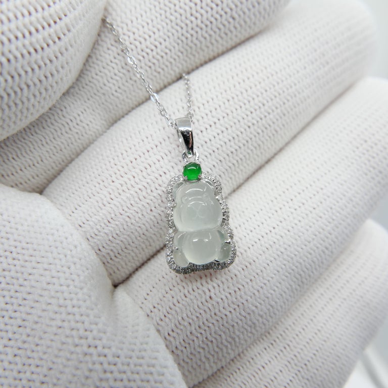 Jade bear shop necklace
