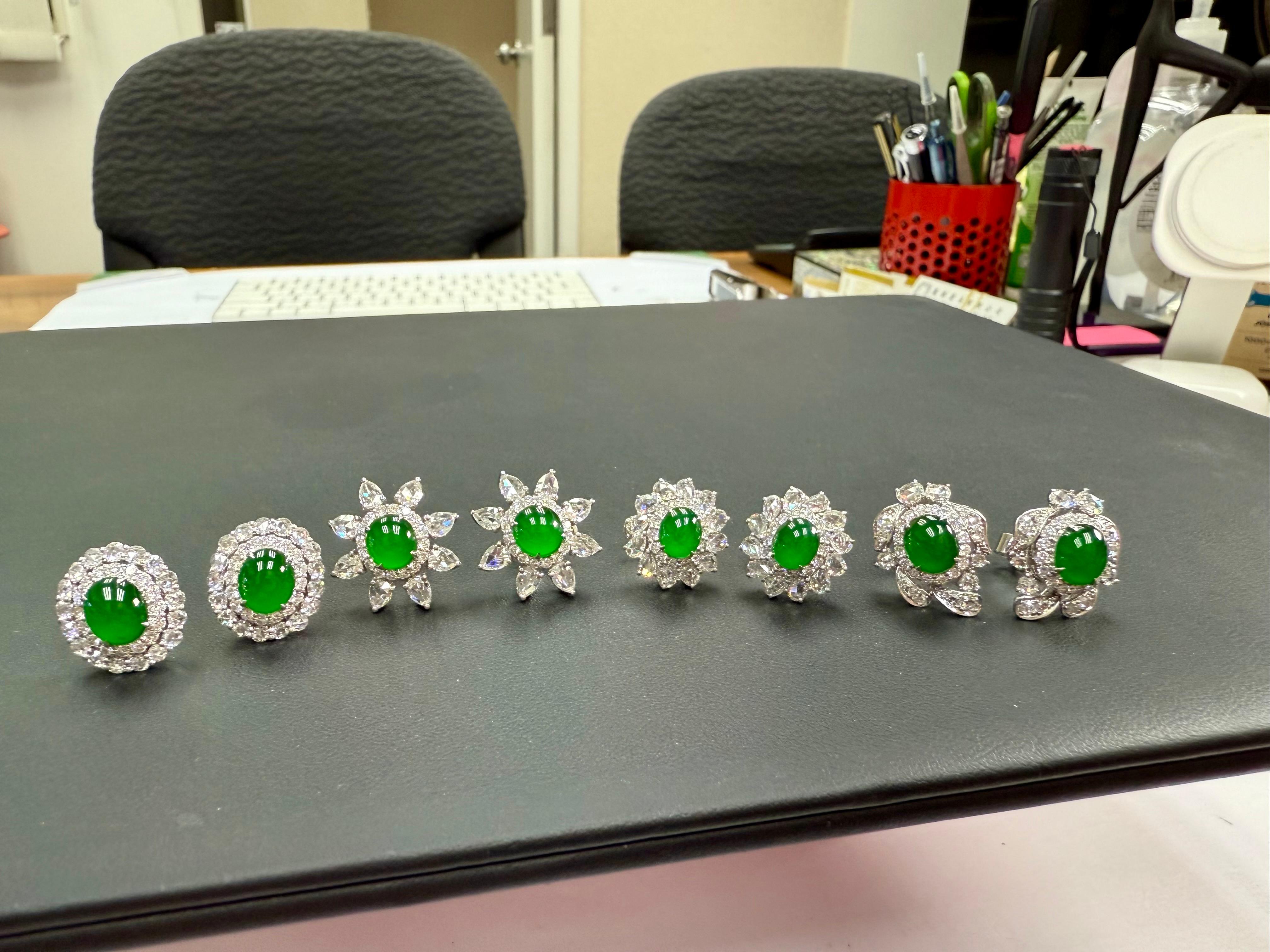 jadeite stud earrings