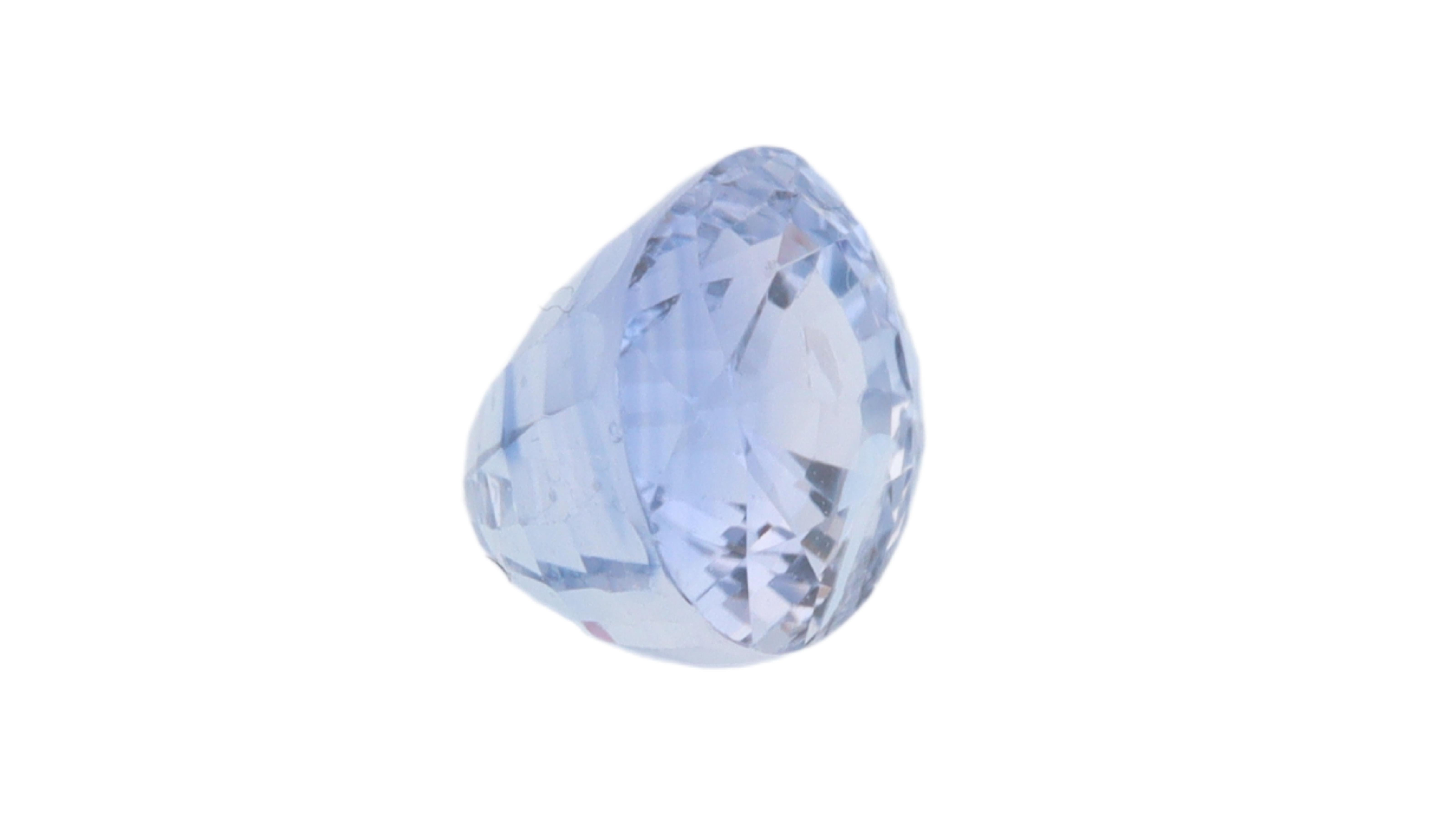 Modern Certified Lavender Sapphire - Oval 2.63ct For Sale