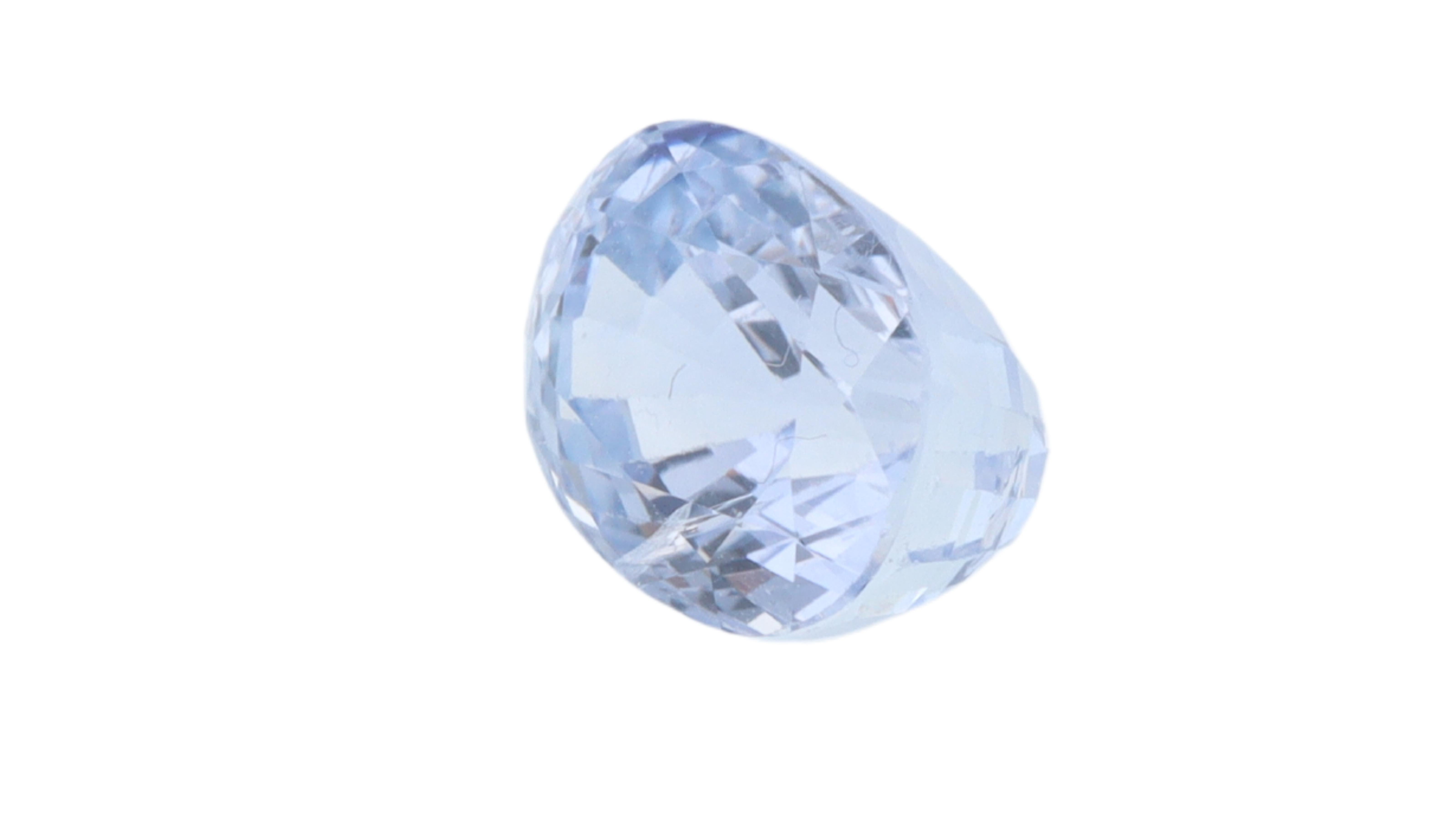 Oval Cut Certified Lavender Sapphire - Oval 2.63ct For Sale