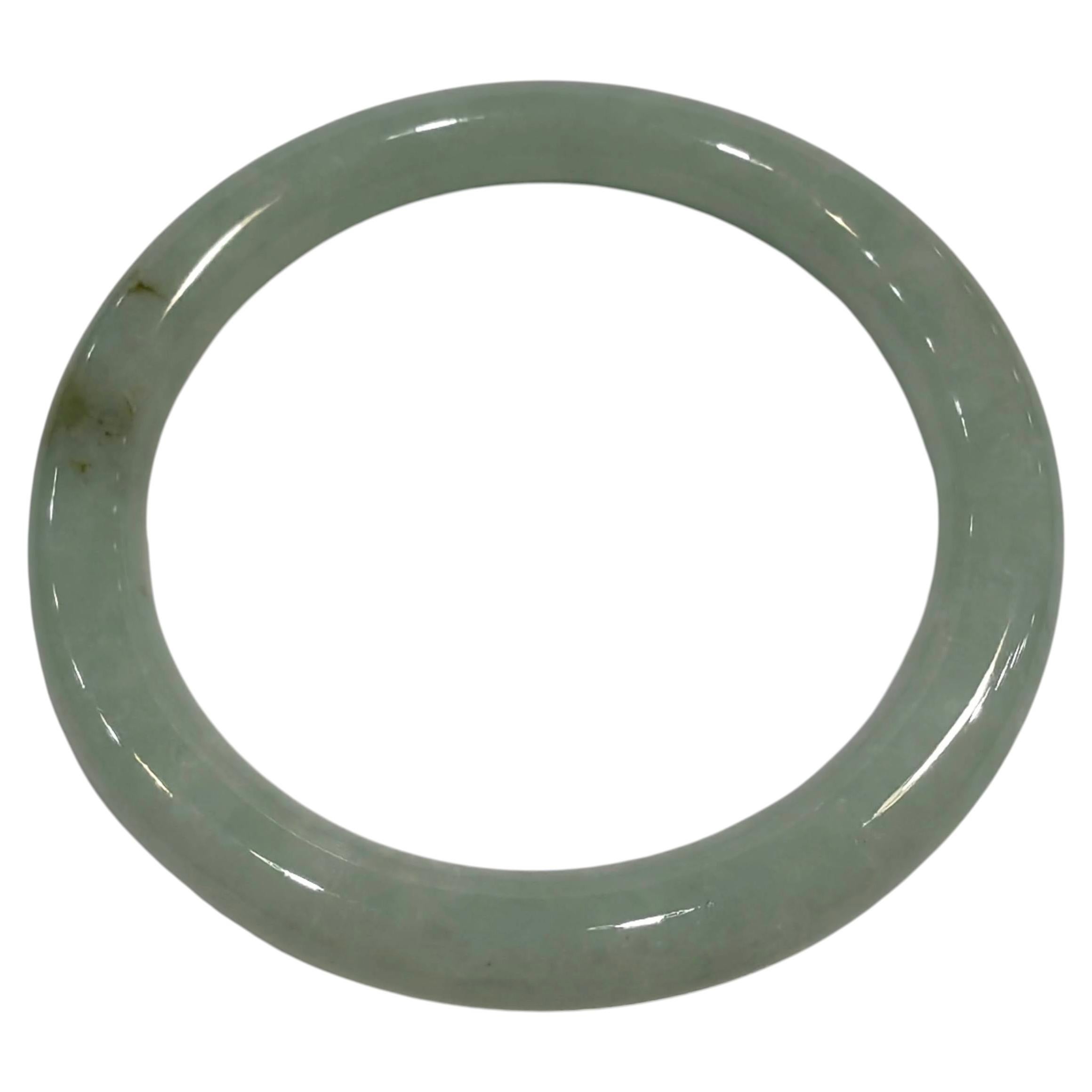 Certified Light Green 糯種 Genuine Burmese Jadeite Jade Classic Round Bangle