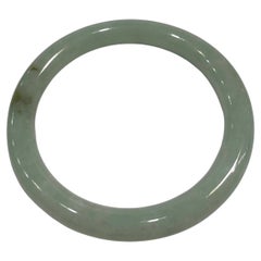 Certified Light Green 糯種 Genuine Burmese Jadeite Jade Classic Round Bangle